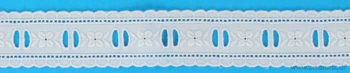 Blue Embroidered Cotton Trim #27