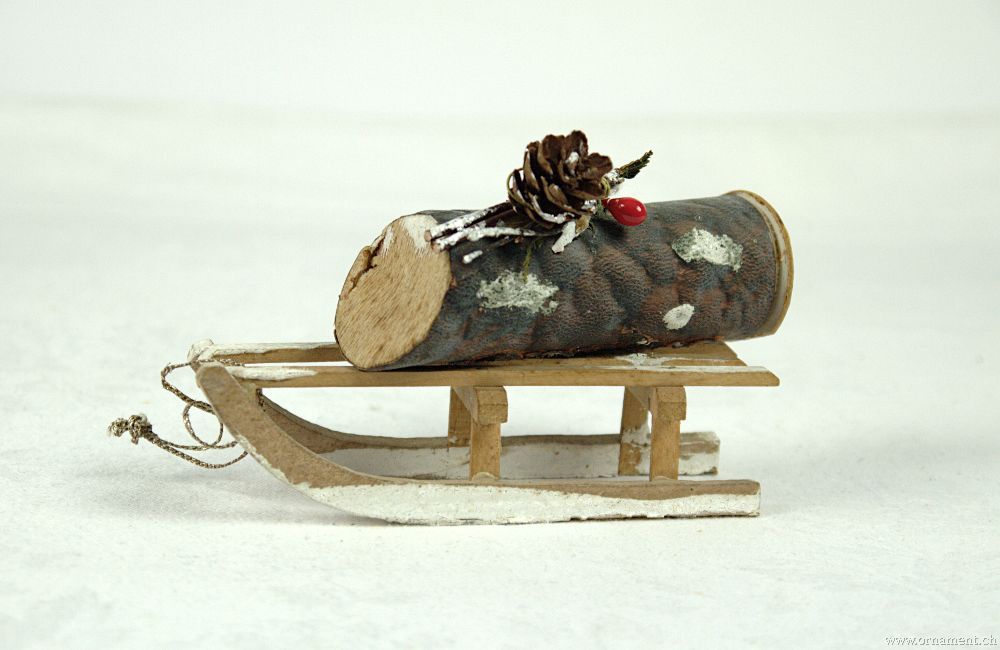 Tree trunk on Sled