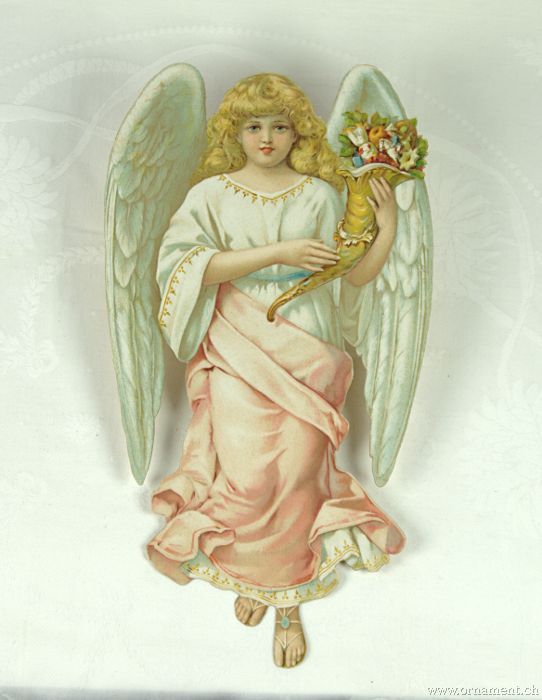 Large Angel with Cornucopia and Flowers