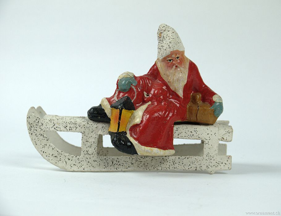 Santa on Cardboard Sled
