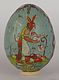 Tin Easter Egg Candycontainer with Rabbit