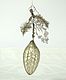 Pine Cone with Silver Leaf