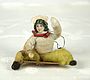 Cotton Girl with Snowball on Sled